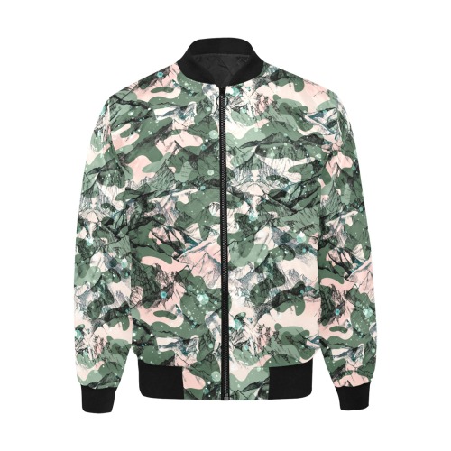 Modern camo mountains 23 All Over Print Quilted Bomber Jacket for Men (Model H33)