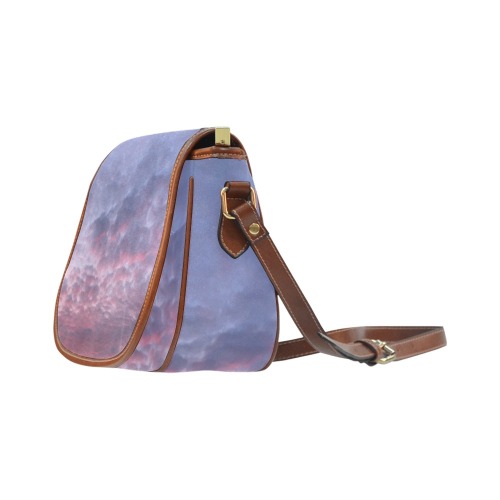 Morning Purple Sunrise Collection Saddle Bag/Small (Model 1649) Full Customization