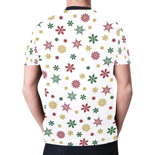 Snowflake Print New All Over Print T-shirt for Men (Model T45)