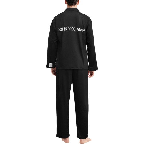 Undaunted Men Men's V-Neck Long Pajama Set