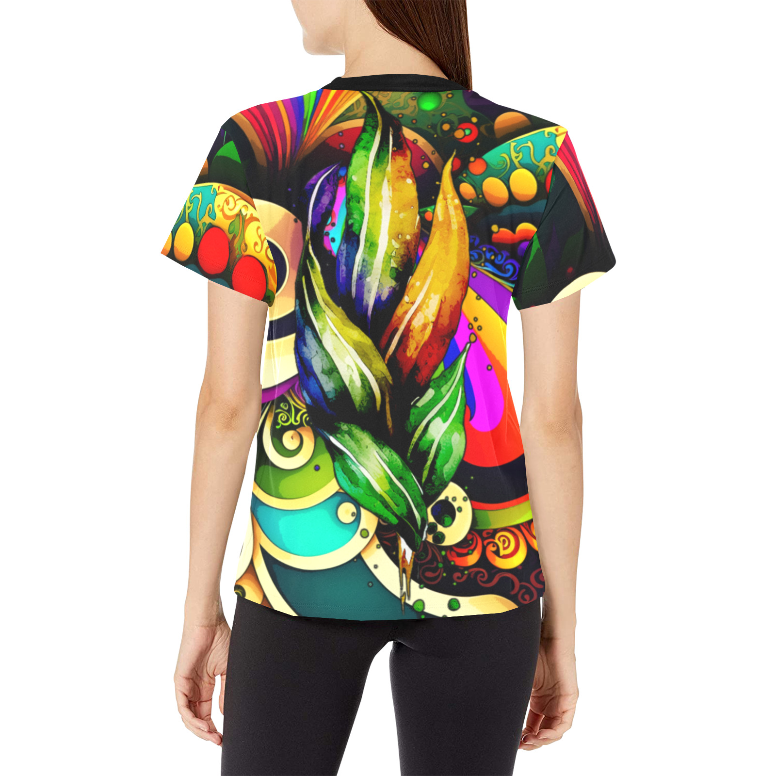 Mardi Gras Colorful New Orleans Women's All Over Print Crew Neck T-Shirt (Model T40-2)
