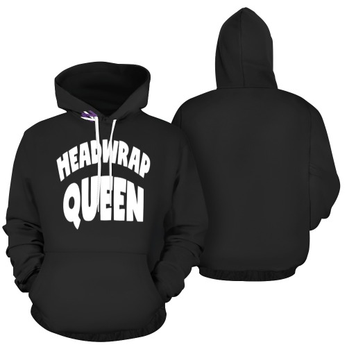 Headwrap Queen Blk 2x-4x hoodie women All Over Print Hoodie for Men (USA Size) (Model H13)