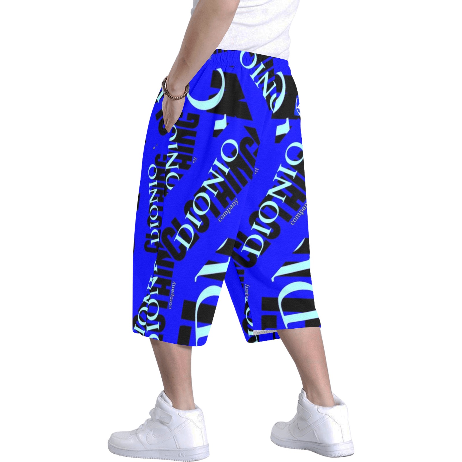 DIONIO Clothing - Baggy Shorts ( Company blue logo) Men's All Over Print Baggy Shorts (Model L37)