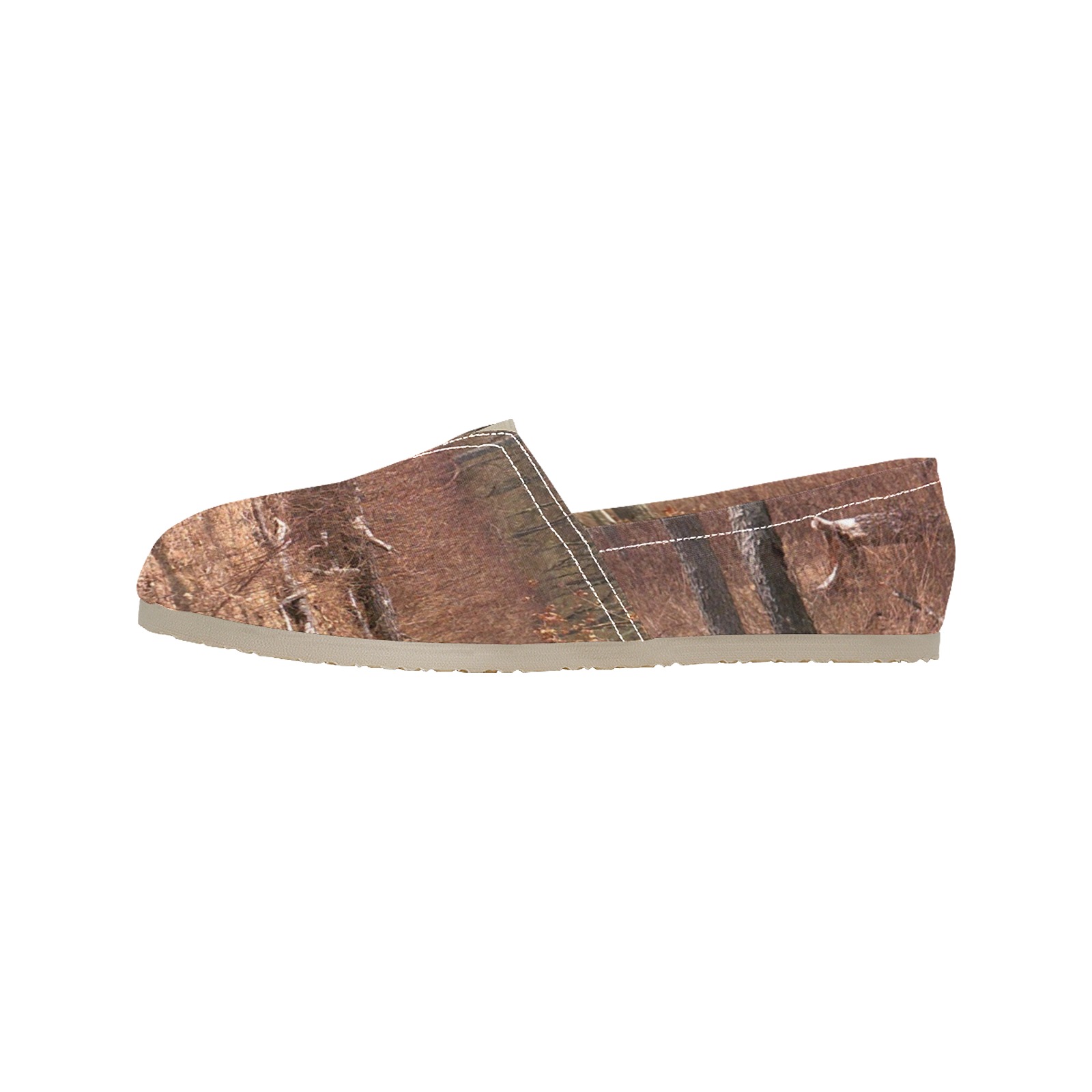 Falling tree in the woods Men's Classic Canvas Slip-On (Model 1206)