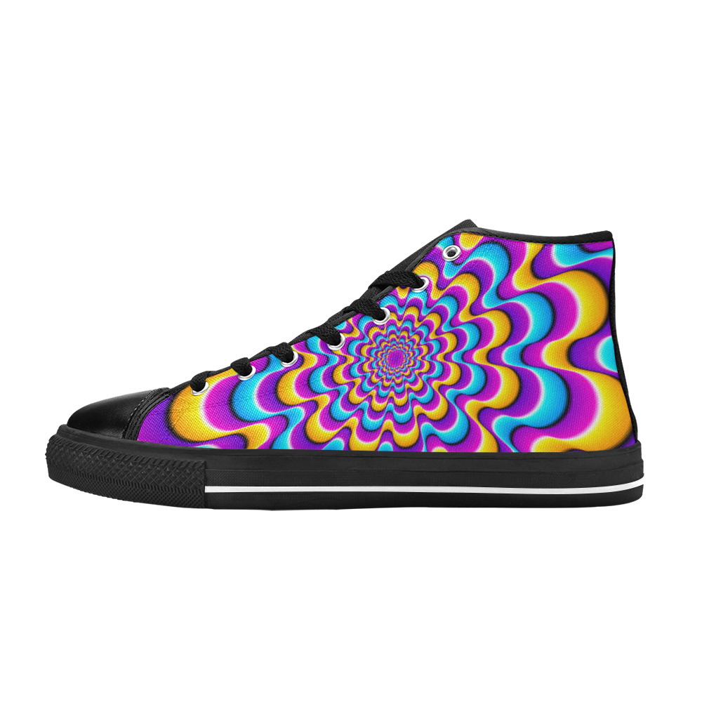 Colorful spirals Men’s Classic High Top Canvas Shoes (Model 017)