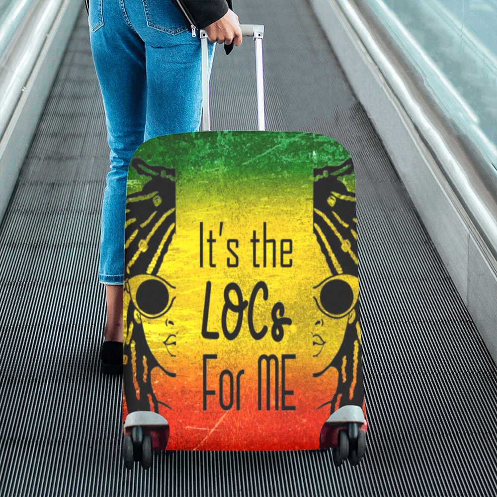 IT'S THELOCS FOR ME (2FACE) Luggage Cover/Large 26"-28"