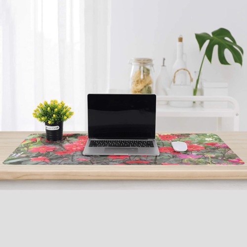 red blossoms Gaming Mousepad (35"x16")
