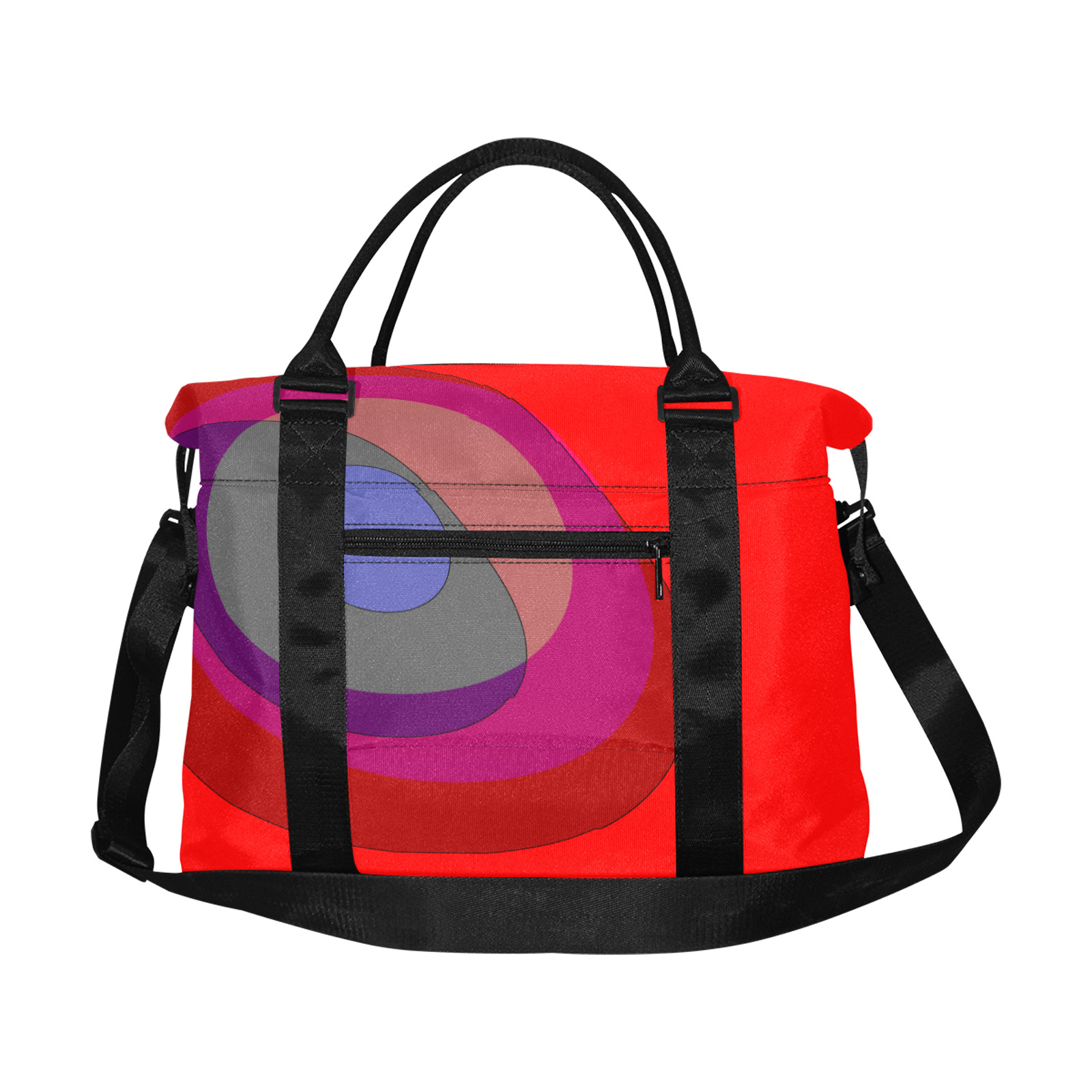 Red Abstract 714 Large Capacity Duffle Bag (Model 1715)