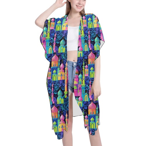 Whimsical Moroccan Print Colorful Arabesque Pattern