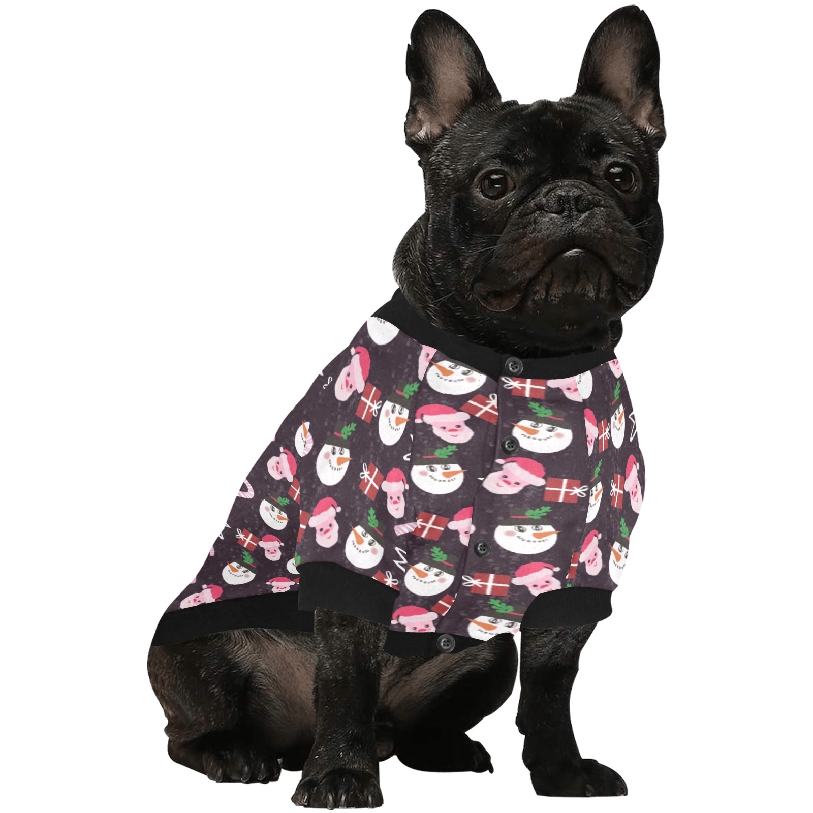 Christmas pattern design Pet Dog Round Neck Shirt