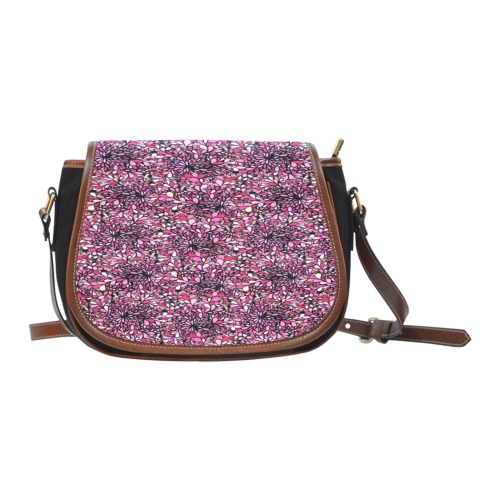 Raspberry Splash Saddle Bag/Small (Model 1649)(Flap Customization)