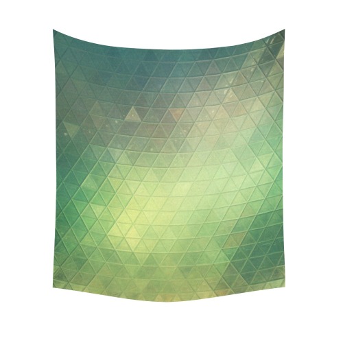 mosaic triangle 12 Cotton Linen Wall Tapestry 51"x 60"