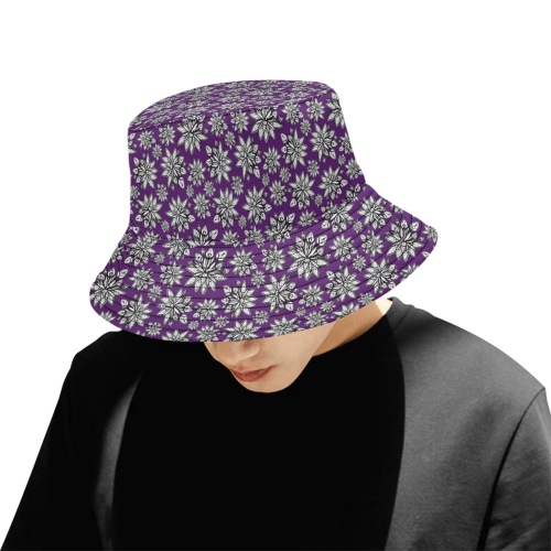 Creekside Floret - purple Unisex Summer Bucket Hat
