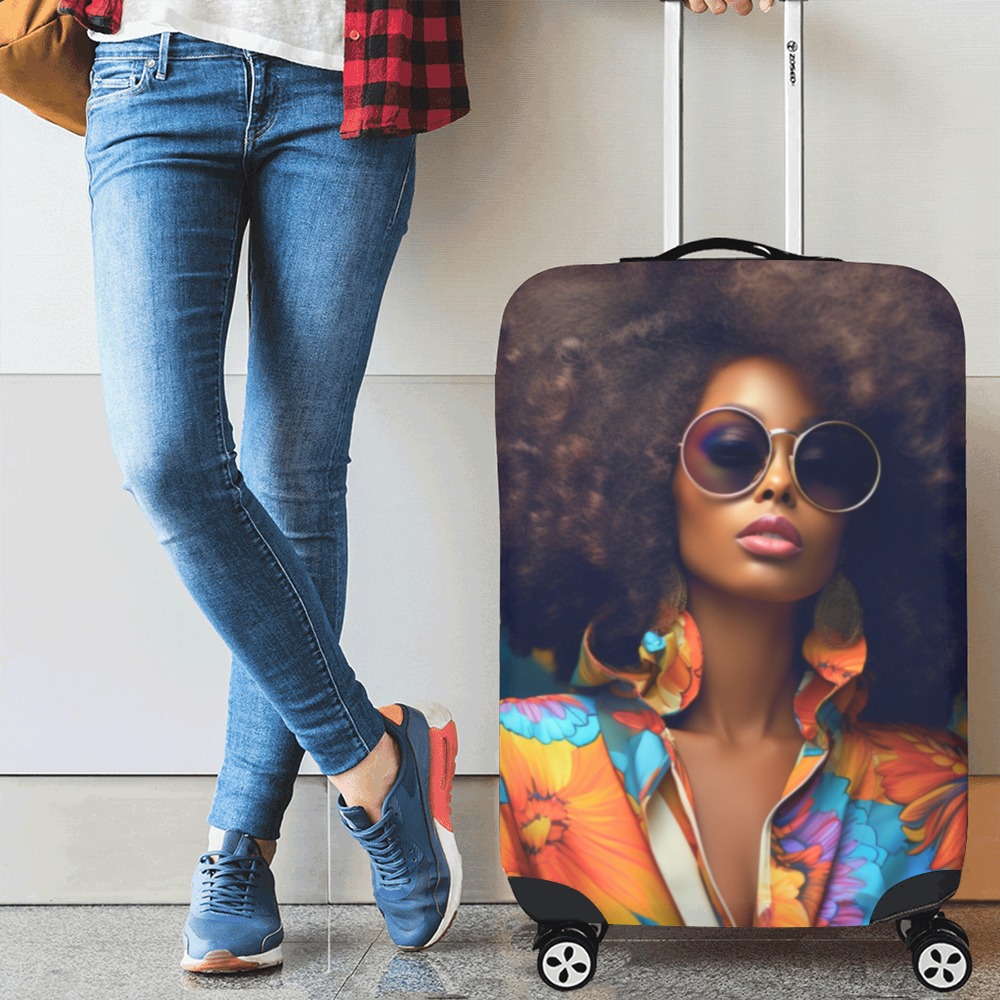 "Let's Travel" Medium Luggage Cover Luggage Cover/Medium 22"-25"