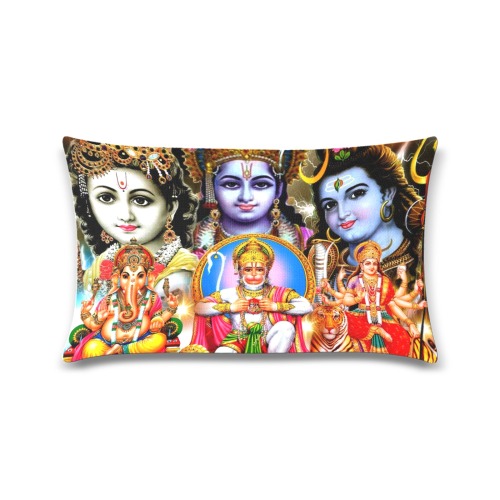 HINDUISM Custom Zippered Pillow Case 16"x24"(One Side Printing)