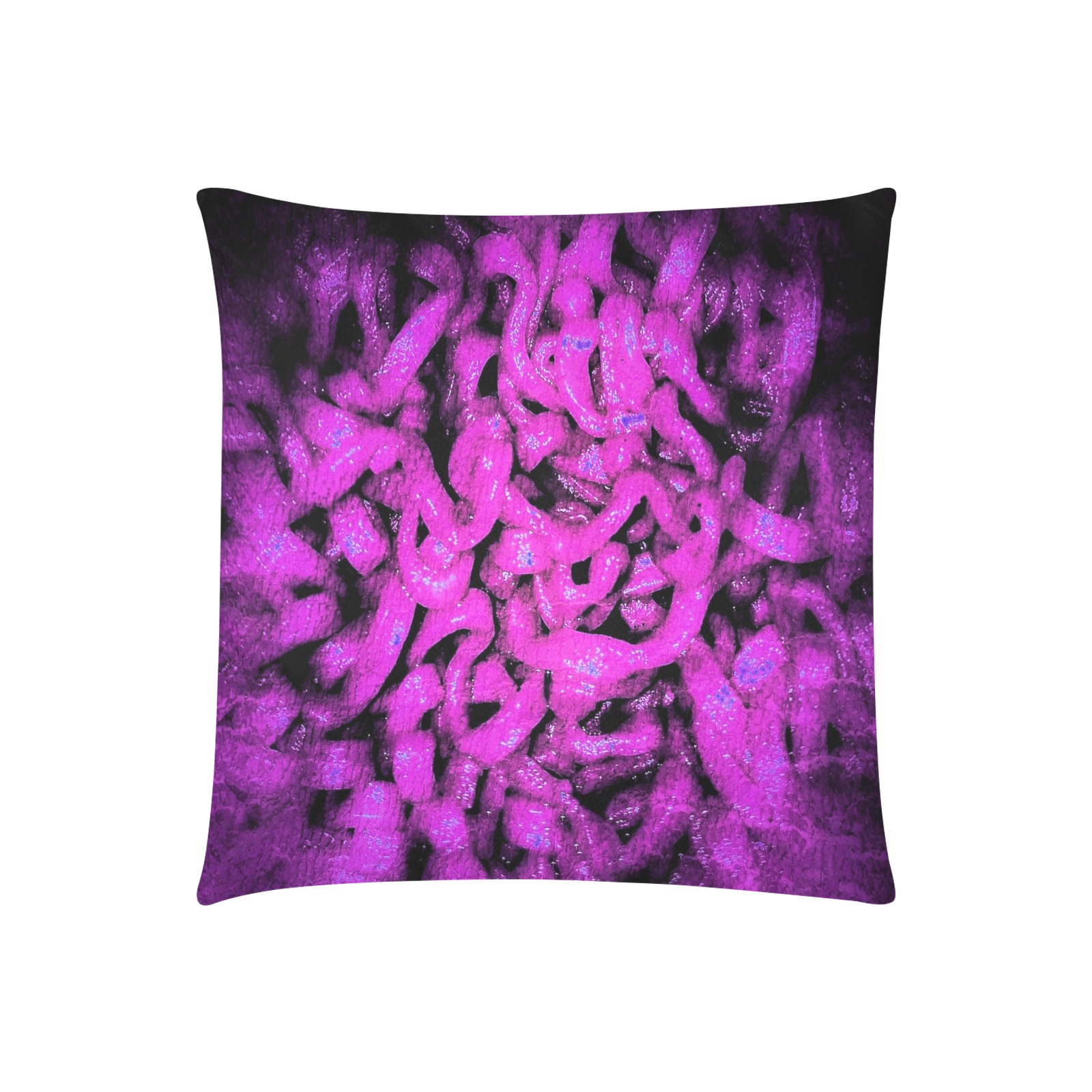 Scary Pink Ramen Custom Zippered Pillow Cases 20"x20" (Two Sides)