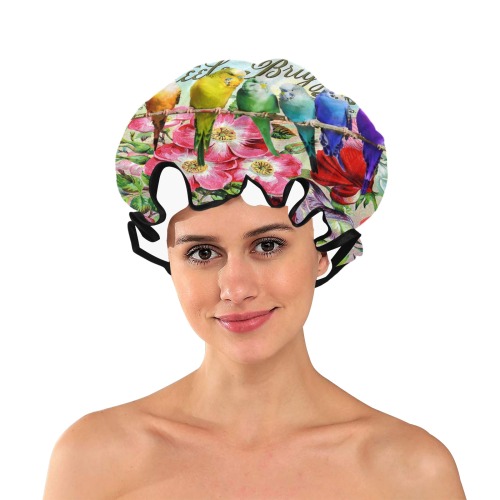 Famous Seeds and Rainbow Budgies Shower Cap