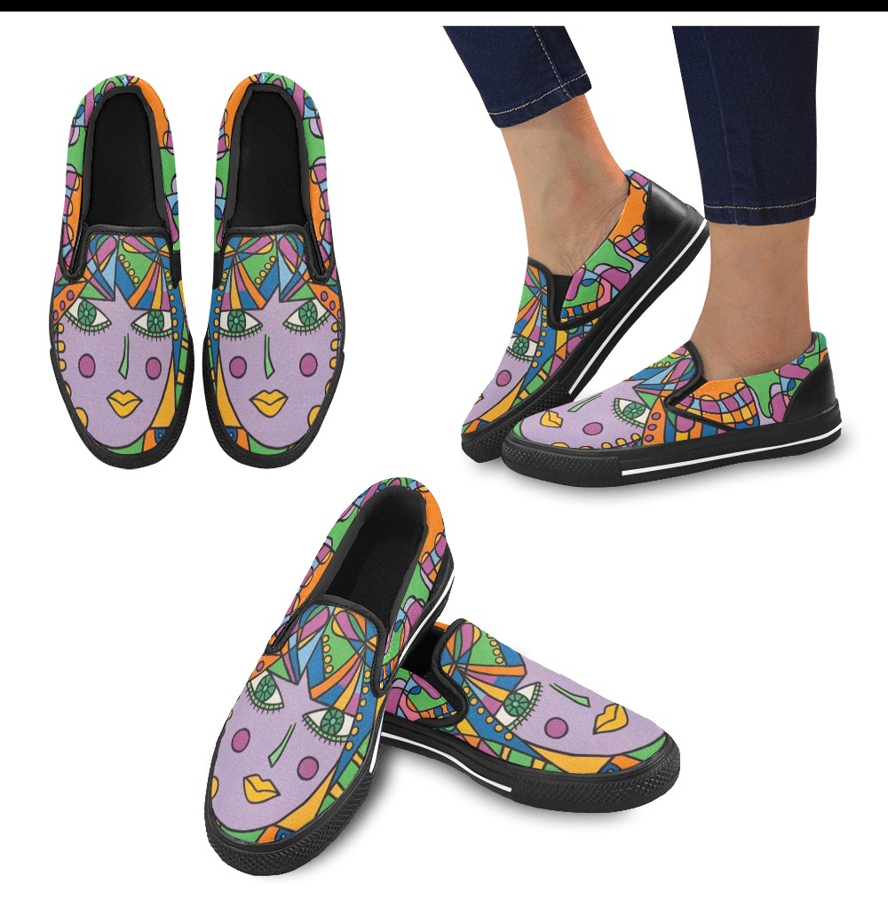 Corky Women's Slip-on Canvas Shoes (Model 019)
