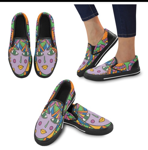 Corky Women's Slip-on Canvas Shoes (Model 019)