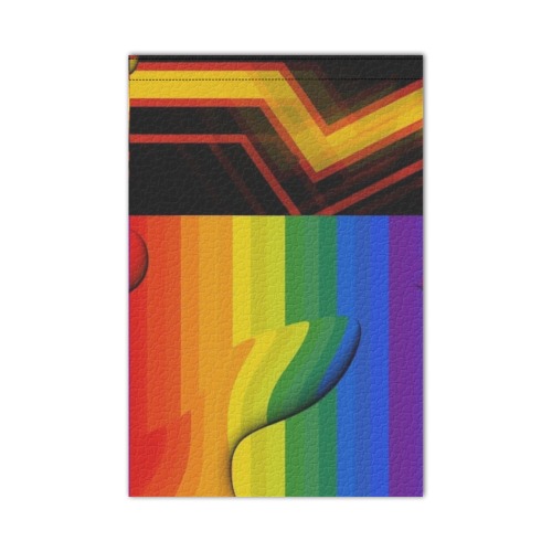 Rubber  Pride Flag Pop Art by Nico Bielow Garden Flag 12‘’x18‘’(Twin Sides)