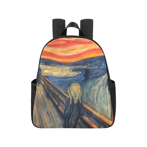 Edvard Munch-The scream Multi-Pocket Fabric Backpack (Model 1684)
