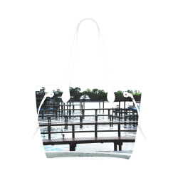 Docks On The River 7580 Clover Canvas Tote Bag (Model 1661)