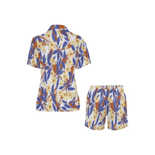 Bohemian meadow 0097 Women's V-Neck Short Pajama Set