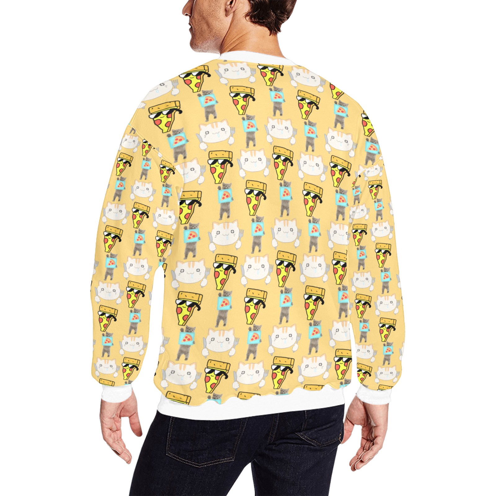 Pattern All Over Print Crewneck Sweatshirt for Men (Model H18)