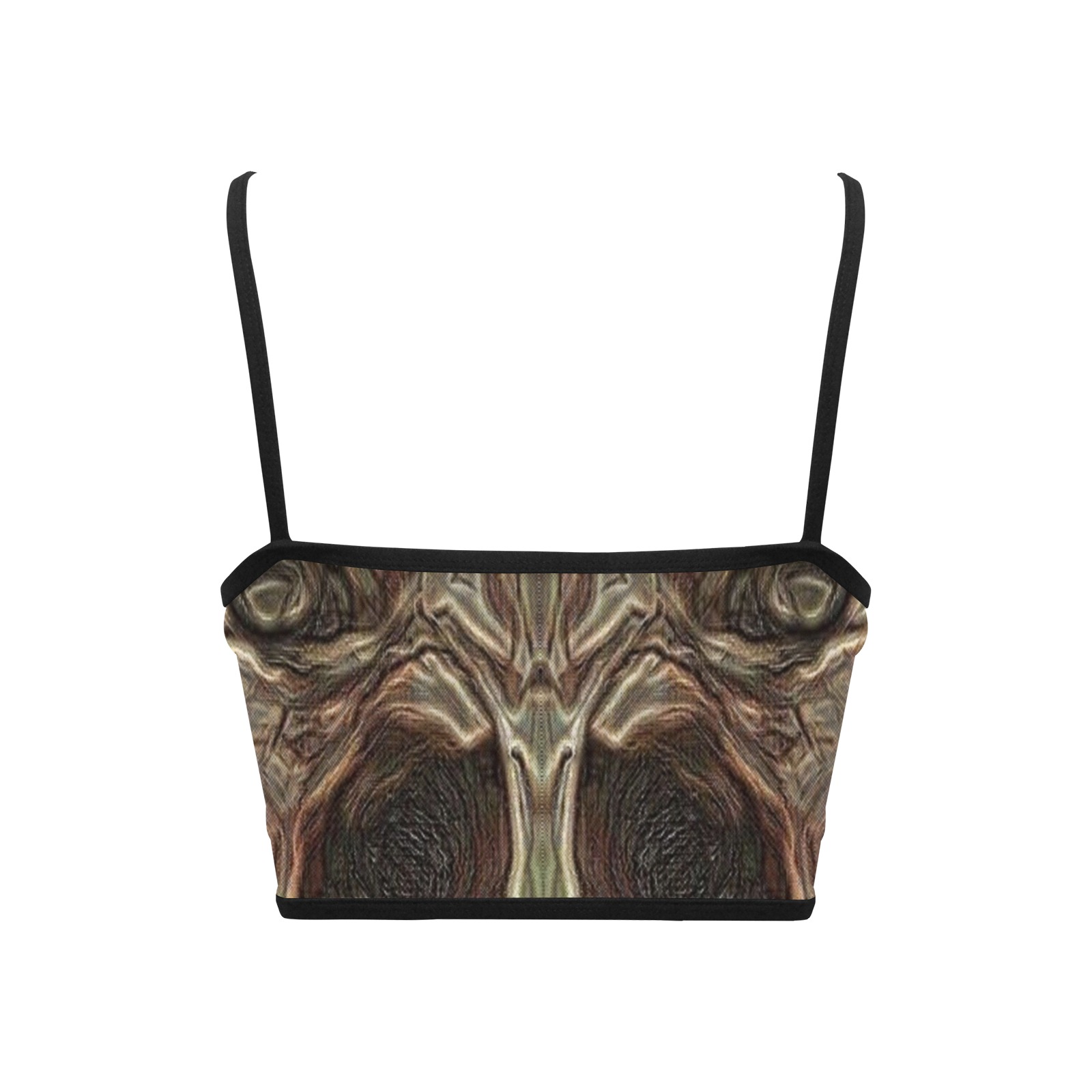 Cats and Snakes. Women's Spaghetti Strap Crop Top (Model T67)