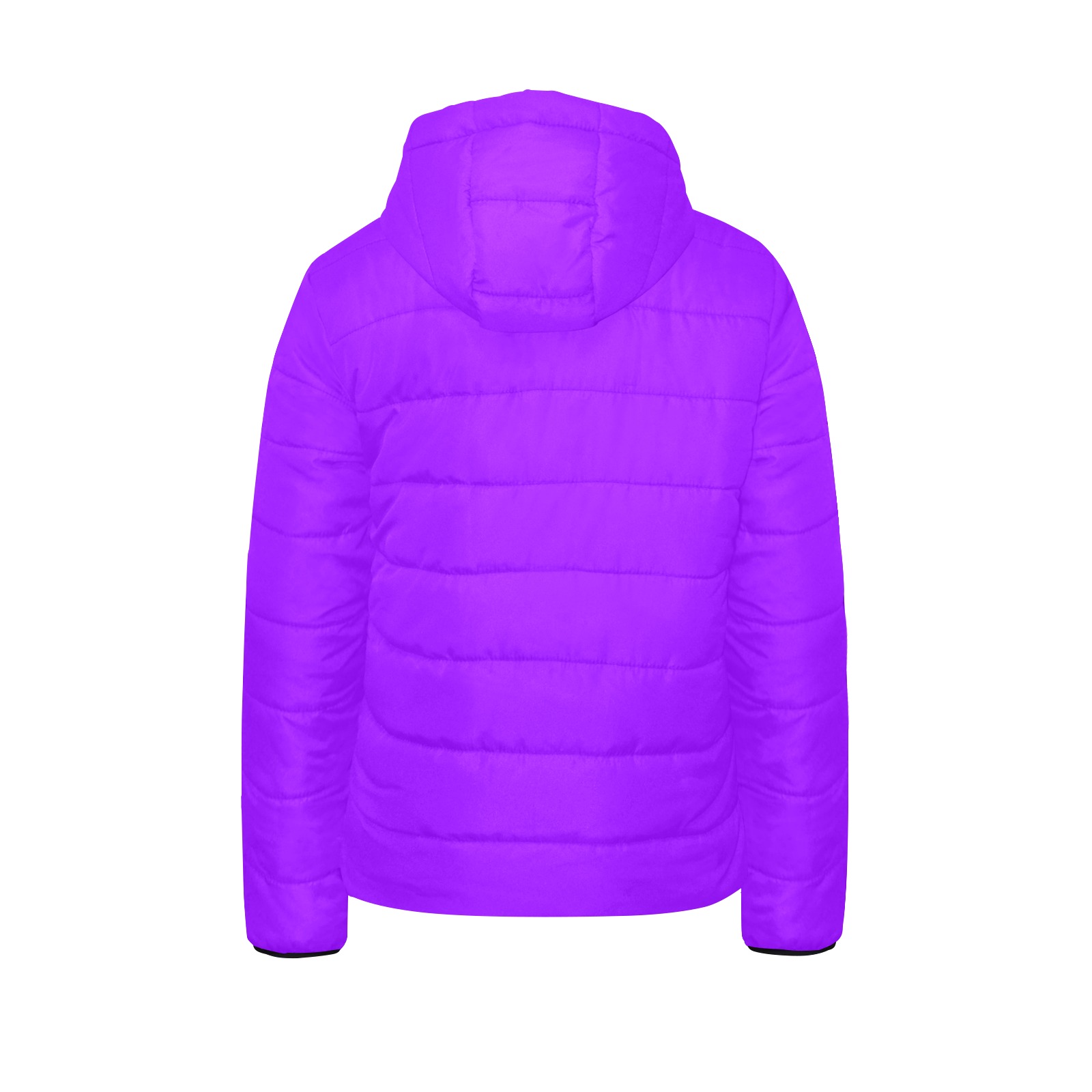 color electric violet Kids' Padded Hooded Jacket (Model H45)