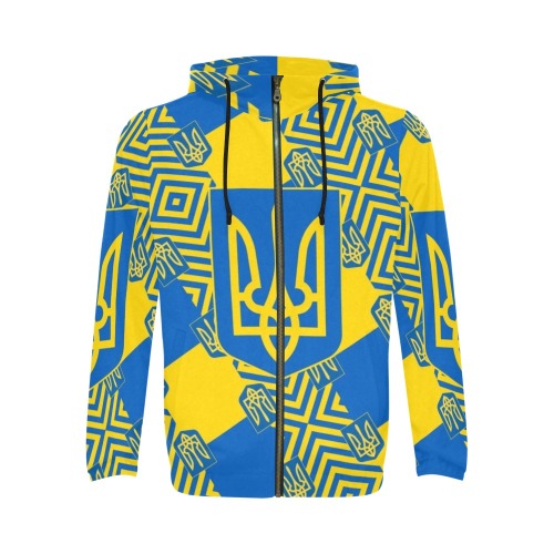 UKRAINE 2 All Over Print Full Zip Hoodie for Men (Model H14)
