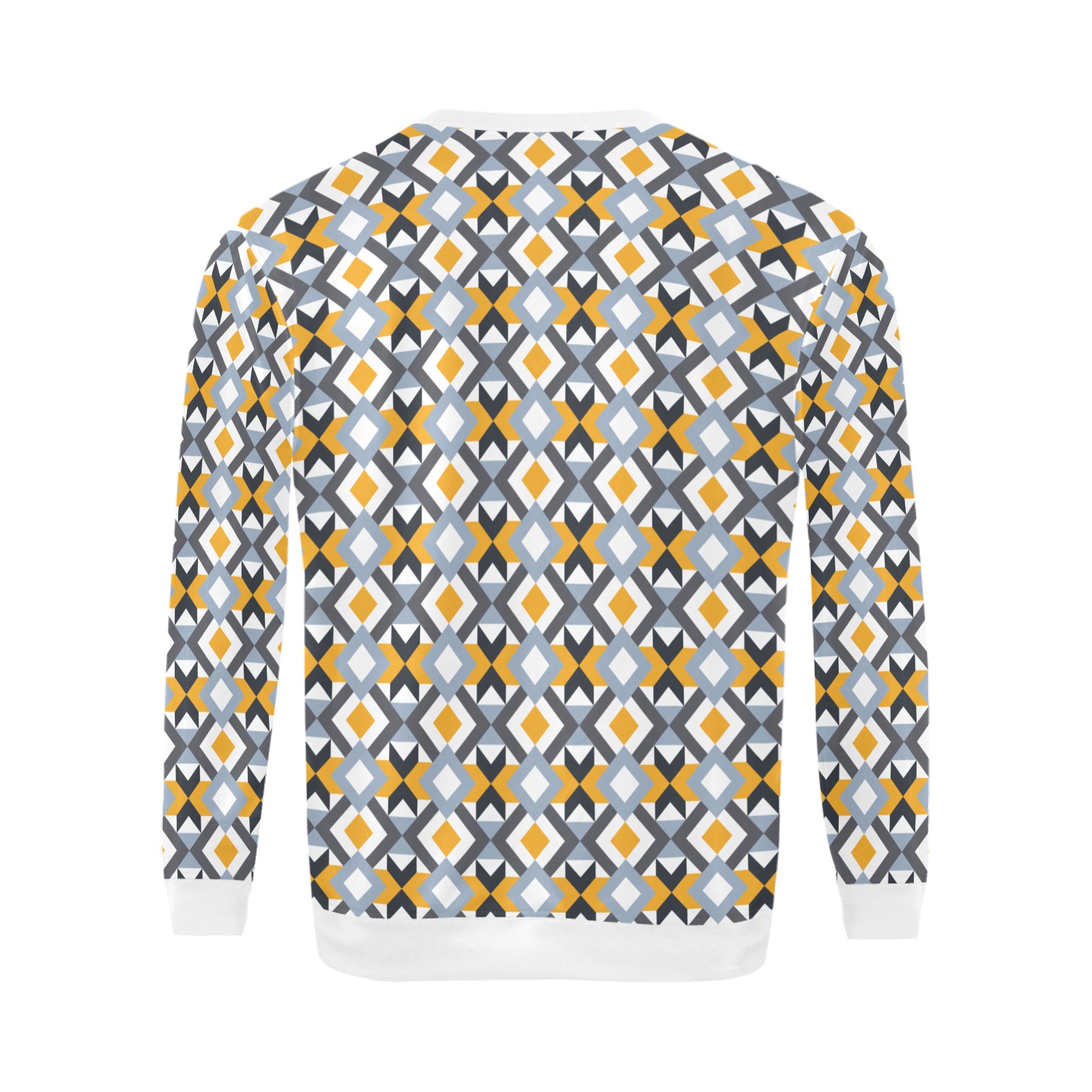 Retro Angles Abstract Geometric Pattern All Over Print Crewneck Sweatshirt for Men (Model H18)