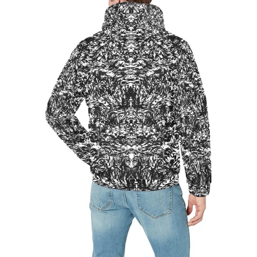 Untitled-16 Men's Padded Hooded Jacket (Model H42)