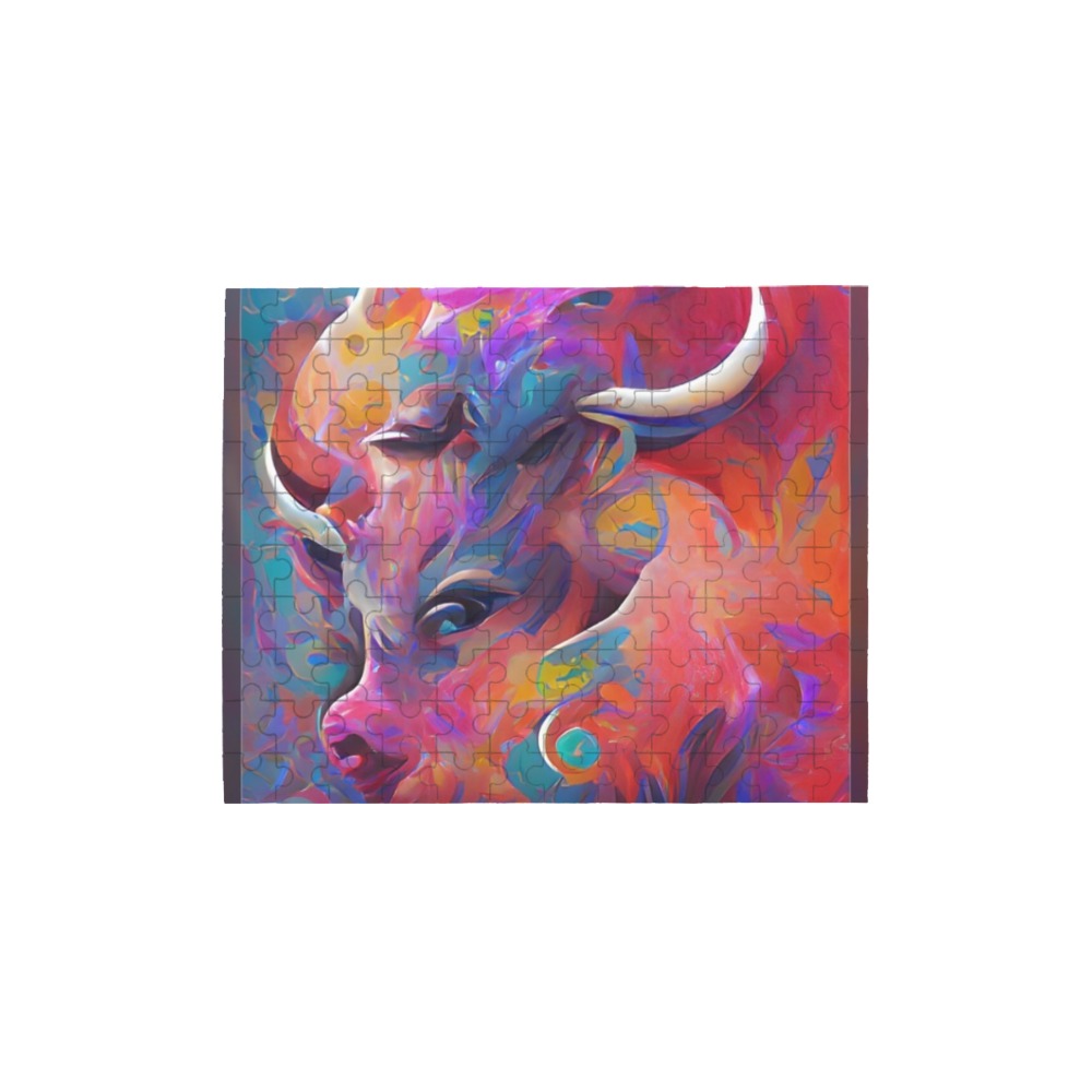 Taurus_TradingCard 120-Piece Wooden Photo Puzzles