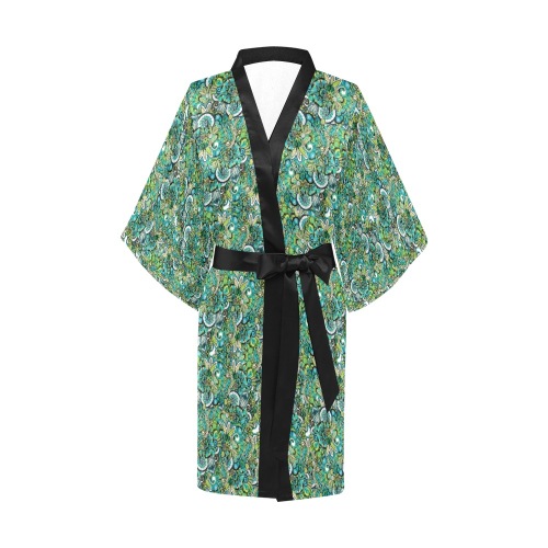 Tropical Illusion - Small Pattern Kimono Robe