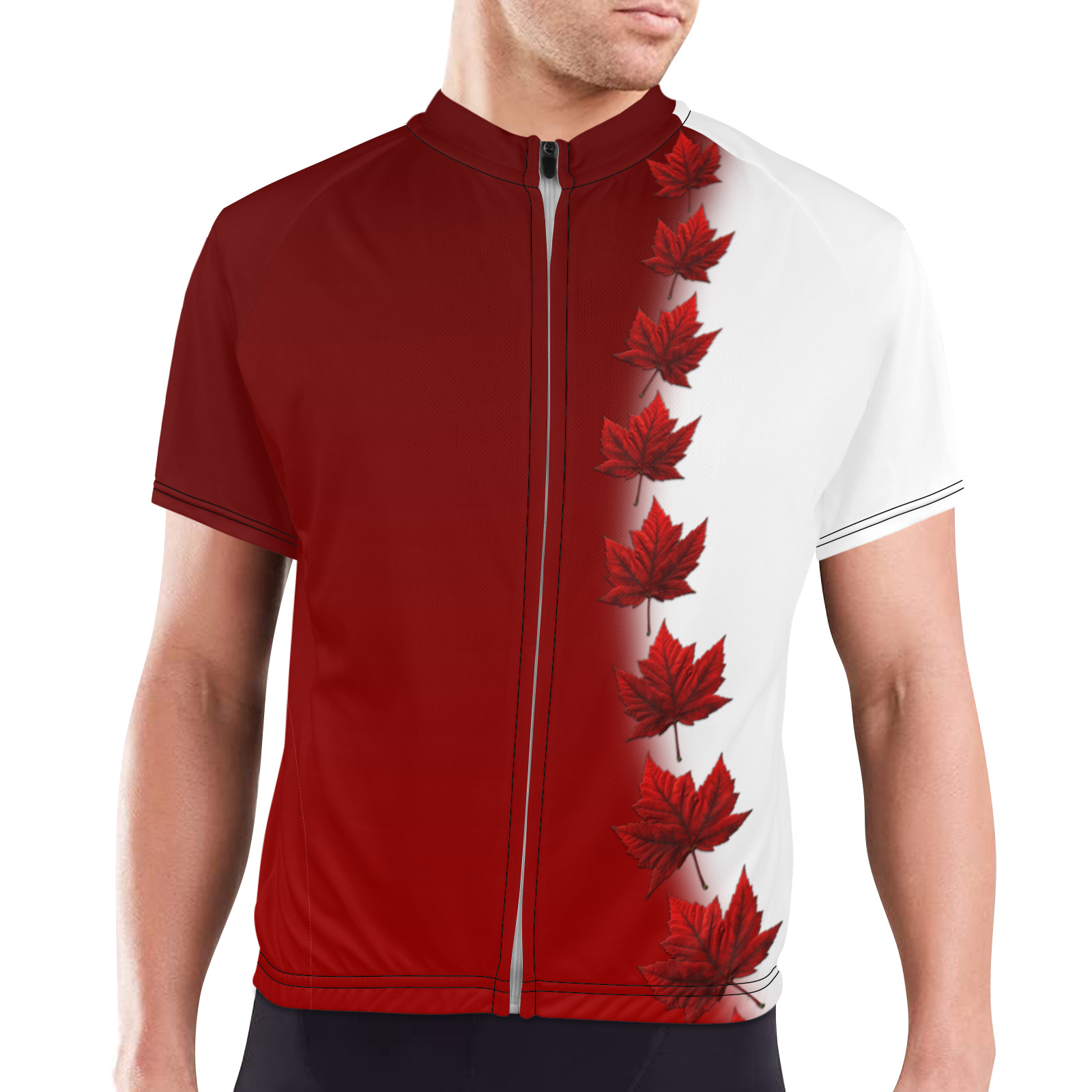 Canada Maple Leaf Cycling Shirts Men's Cycling Jersey (Model T77)