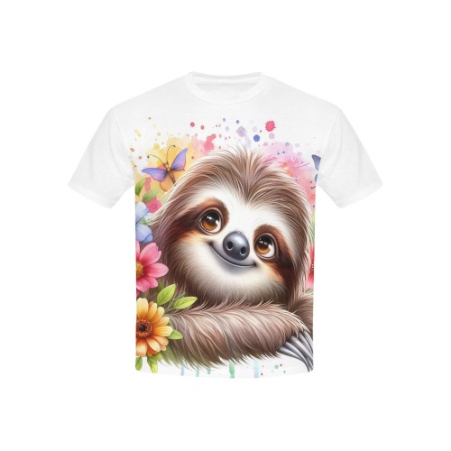 Watercolor Sloth 2 Kids' All Over Print T-shirt (USA Size) (Model T40)