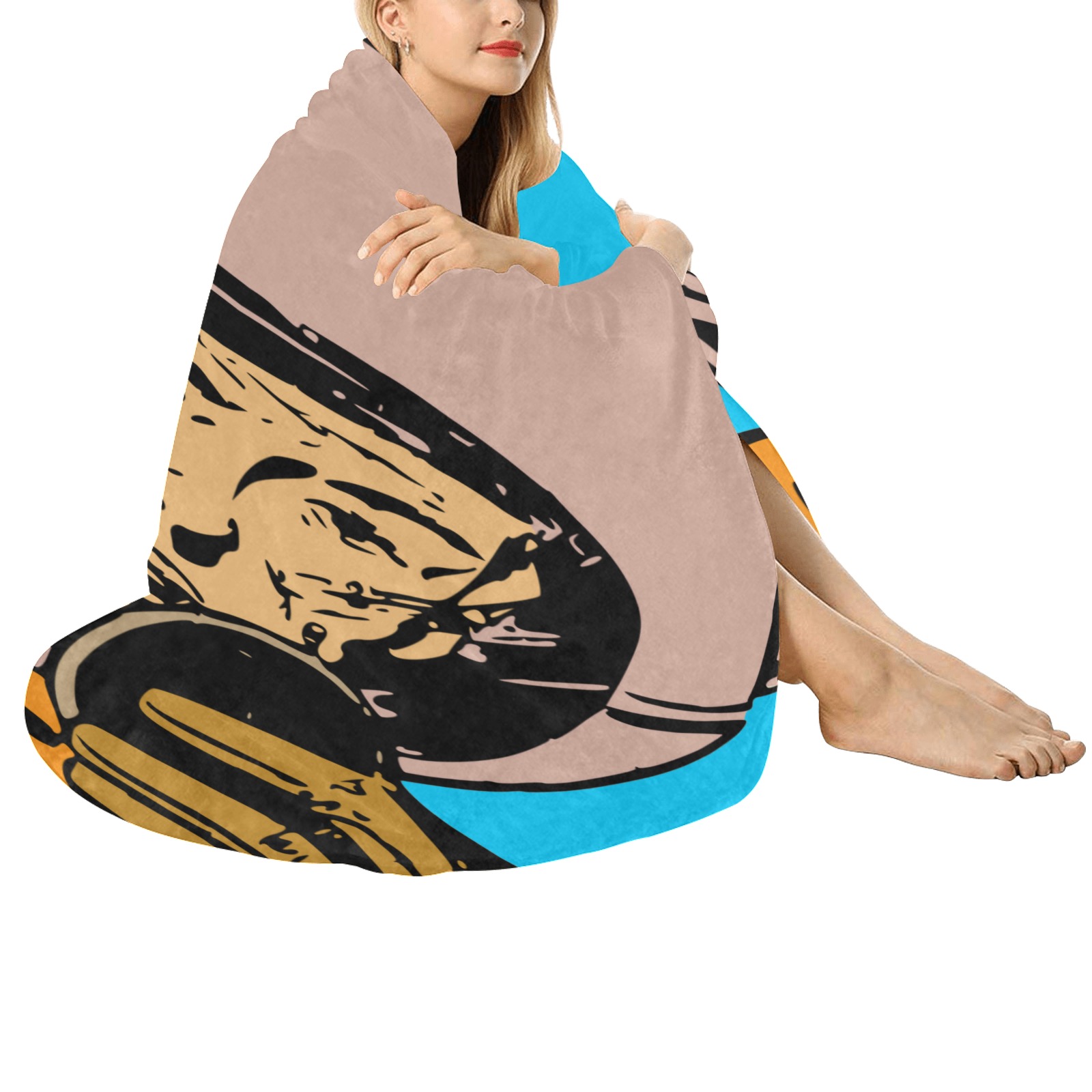 astronaut Circular Ultra-Soft Micro Fleece Blanket 60"