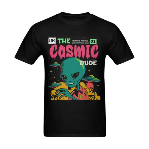 Alien Cosmic Dude Sunny Men's T- shirt (Model T06)