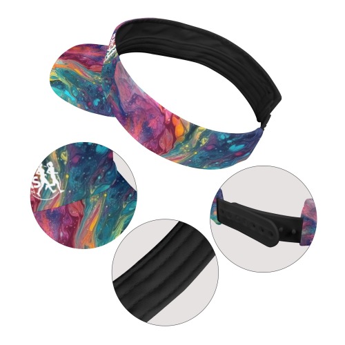 Rainbow Run Visor All Over Print Sports Visor