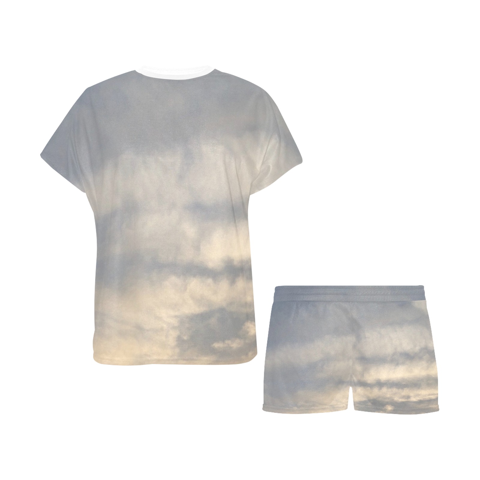 Rippled Cloud Collection Women's Short Pajama Set