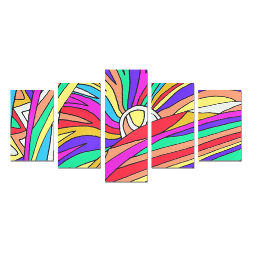 Abstract Sunset Canvas Print Sets C (No Frame)