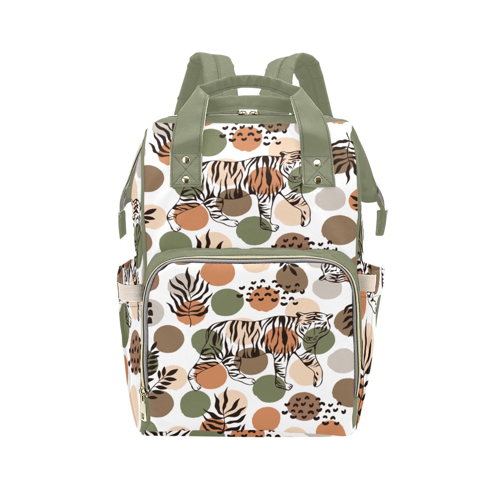 Lion In the Jungle Diaper Bag Multi-Function Diaper Backpack/Diaper Bag (Model 1688)