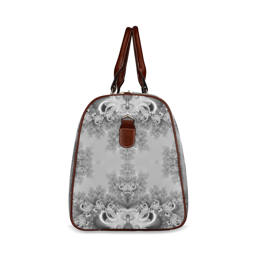 Cloudy Day in the Garden Frost Fractal Waterproof Travel Bag/Small (Model 1639)