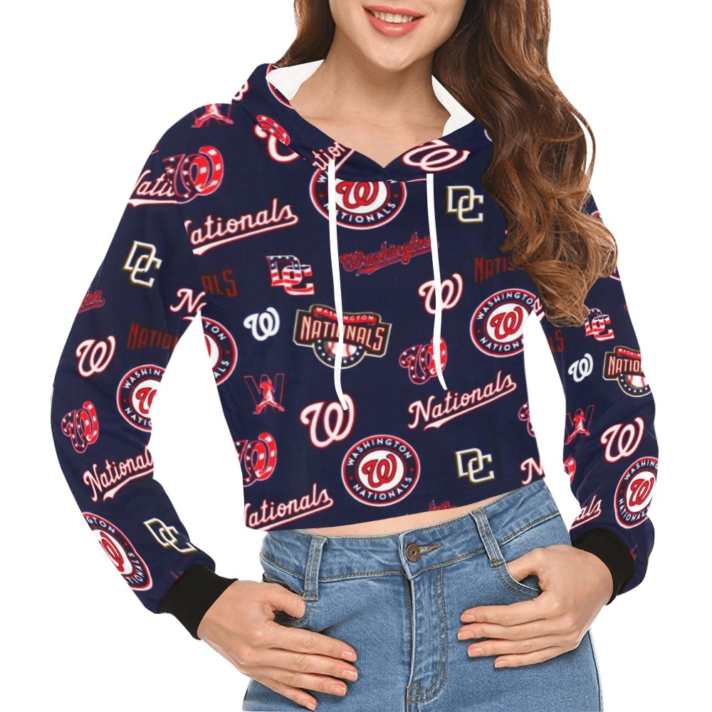 bb g5ebb All Over Print Crop Hoodie for Women (Model H22)