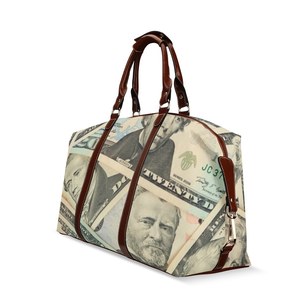 US PAPER CURRENCY Classic Travel Bag (Model 1643) Remake