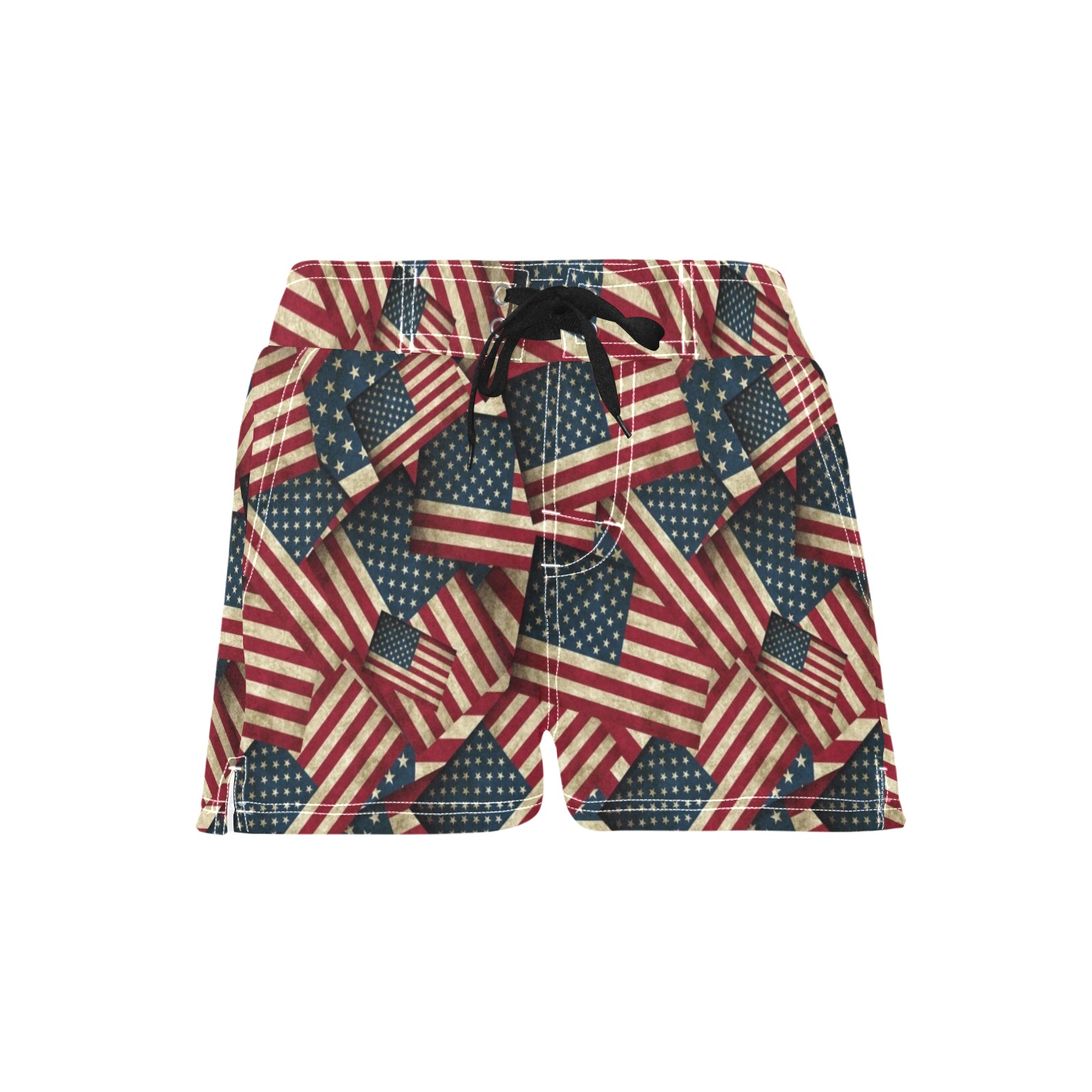 Patriotic USA American Flag Art Women's Casual Board Shorts (Model L54)