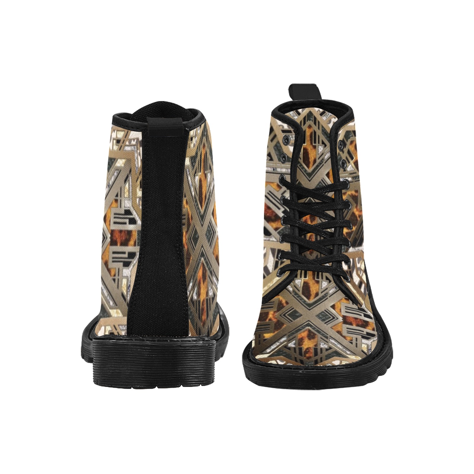 Couture Contour Martin Boots for Women (Black) (Model 1203H)