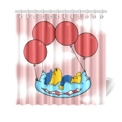 Ferald's Pillow Balloons Shower Curtain 69"x70"