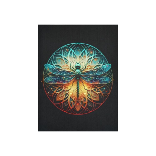 Dragonfly 1 Cotton Linen Wall Tapestry 30"x 40"